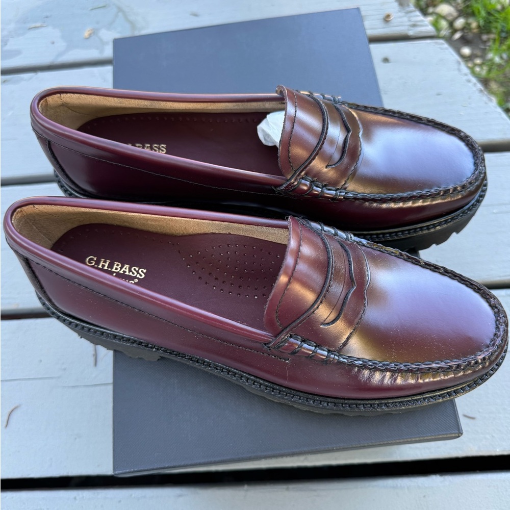 G.H. Bass Whitney Weejuns Super Lug Sole Penny Loafer - Picture 6 of 14